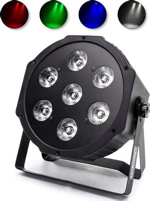 RGBW Lampe de Scène SEBRUANC 4PCS Par LED DMX avec Télécommande 8