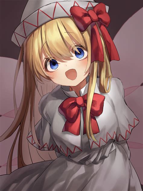 Safebooru 1girl D Absurdres Arms Behind Back Bangs Blonde Hair Blue Eyes Blush Bow Bowtie