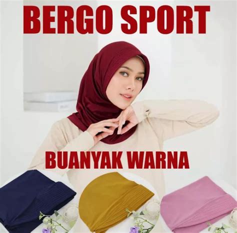 HIJAB OLAH RAGA BERGO SPORT KERUDUNG SPORT JILBAB OLAHARAGA Lazada