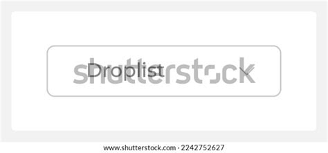 Normal Droplist Ui Element Template Editable Stock Vector Royalty Free