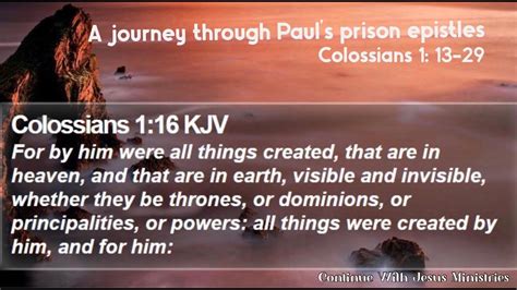 Col A Journey Through Paul S Prison Epistles Youtube