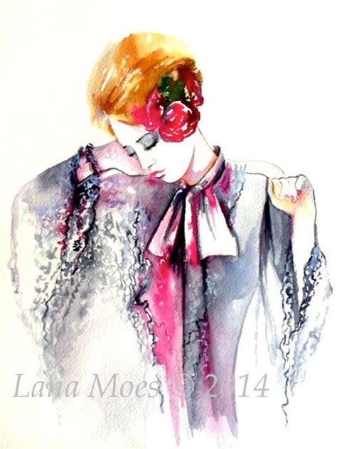 Chanel Inspired Original Watercolor Painting LanasArt By Lana Moes