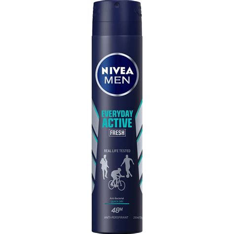 Nivea Men Everyday Active Fresh Antiperspirant Deodorant 250ml Woolworths