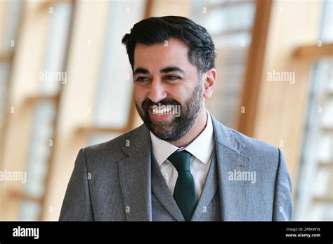 Edinburgh Scotland Uk 09 March 2023 Humza Yousaf Arrives For First