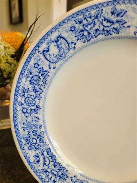 Mcnicol China Blue And White Plate Vintage Restaurant China Etsy