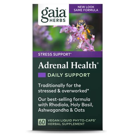 Gaia Herbs Adrenal Health Daily Support 60 Capsules