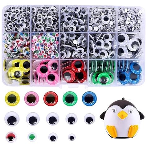 Hasthip® 1500pcs Googly Eyes For Craft Self Adhesive Wiggle Eyes