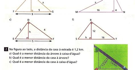 Relações Métricas No Triângulo Retângulo Exercícios