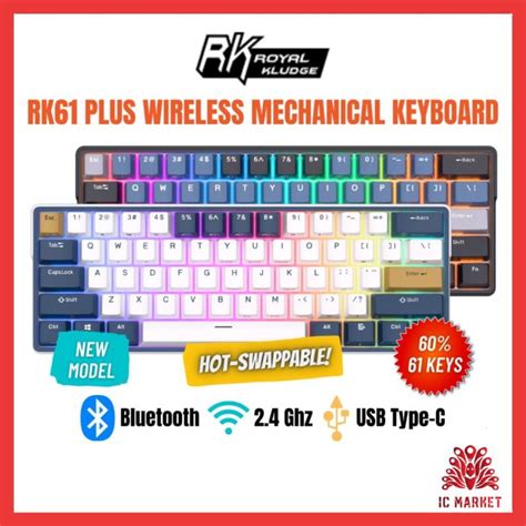 Sg Royal Kludge Rk Plus Hot Swappable Bluetooth Wireless Rgb Mechanical Gaming Keyboard