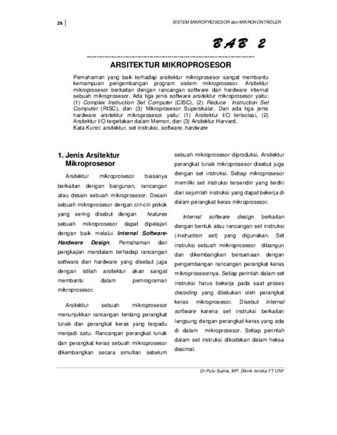 (PDF) Arsitektur Mikroprosesor