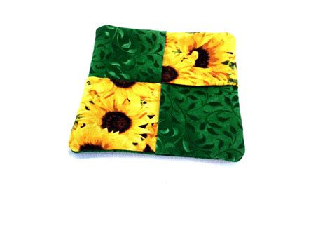 Sunflower Coaster Sunflower Mug Rug Handmade Mug Rugs - Etsy