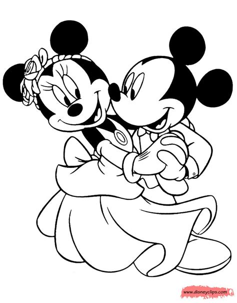 Mickey And Minnie Mouse Coloring Pages