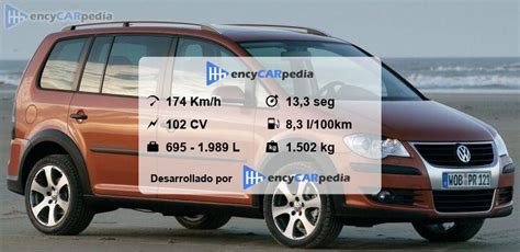 Volkswagen CrossTouran 1 6 102 Typ 1T Ficha Técnicas 2007 2010