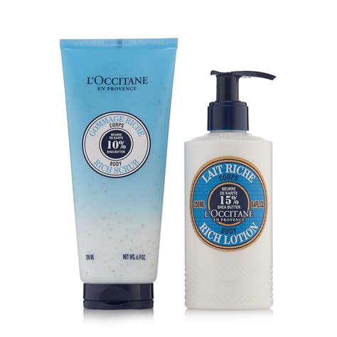 Loccitane 2 Piece Ultra Rich Scrub And Moisture Set Qvc Uk