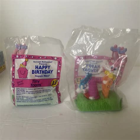 1994 Mcdonalds Happy Meal Tiny Toons Happy Birthday 13 Buster And Babs