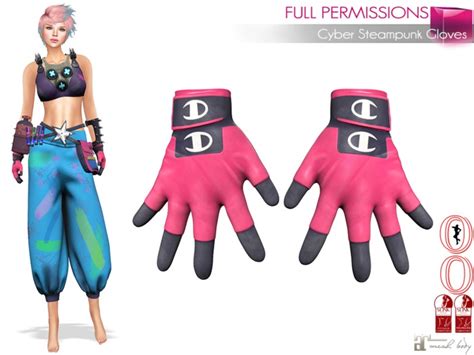 Second Life Marketplace Full Perm Cyber Steampunk Gloves Maitreya Slink Ocacin Standard Body