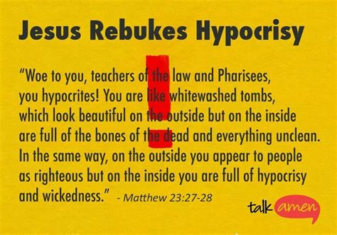 Hypocrisy Hypocrisy Hypocrite Scripture