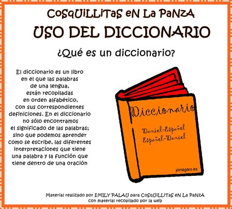 Cosquillitas En La Panza Blogs Uso Del Diccionario C Actividades