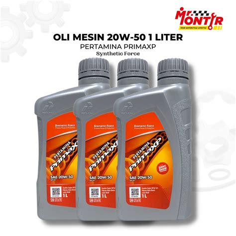 Jual PELUMAS OLI MESIN KENDARAAN MOTOR PERTAMINA PRIMA XP 20W 50 1