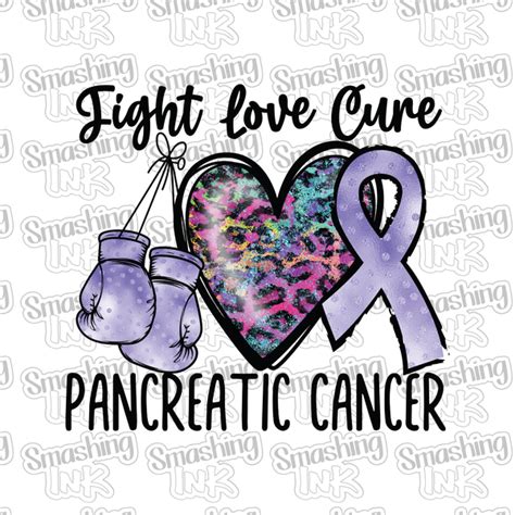 Fight Pancreatic Cancer Heat Transfer Dtf Sublimation Tat 3 Bus