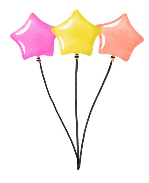 Watercolor Star Balloon 11212461 Png