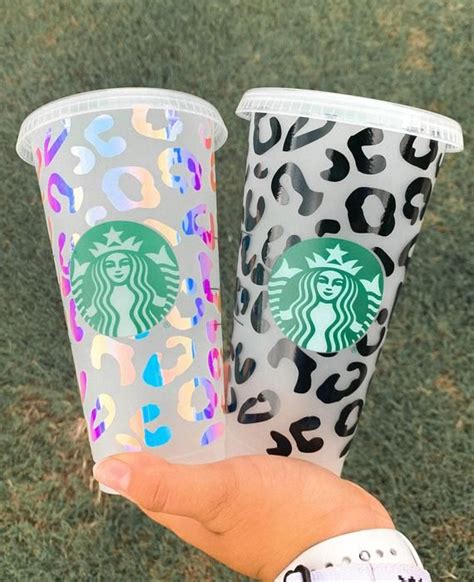 Custom Cheetah Print Starbucks Cup Etsy Starbucks Cup Art