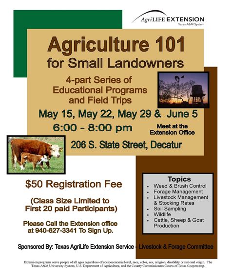 Texas A M Agrilife Extension Wise County Ag Educational Series