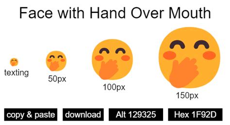 Face With Hand Over Mouth Emoji And Codes