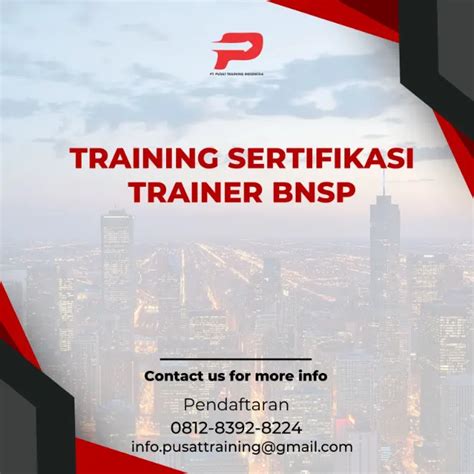 Pelatihan Sertifikasi Trainer Bnsp Pusat Training Indonesia