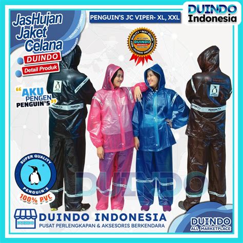 Jual Duindo Jas Hujan Penguin S Viper Xl Xxl Jaket Celana Pria Wanita