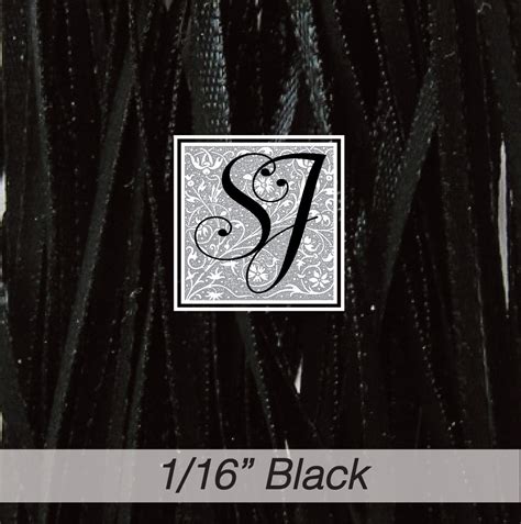 1/16″ Black Satin Ribbon | SJ Designs