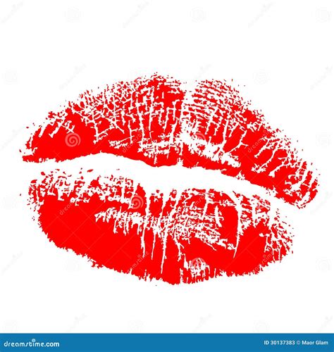 Lipstick Kiss Print Isolated Seamless Pattern Red Vector Lips Set