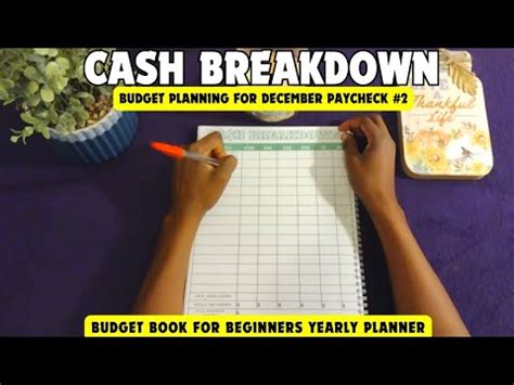 DECEMBER PAYCHECK 2 BUDGET WITH ME MY CASH BREAKDOWN BUDGET BOOK