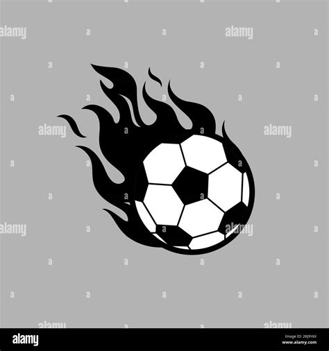 Soccer Balls On Fire Clipart Black