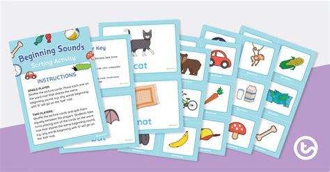 Beginning Sounds Sorting Activity Teach Starter