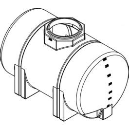 325 Gallon White Horizontal Leg Tank Norwesco 40217