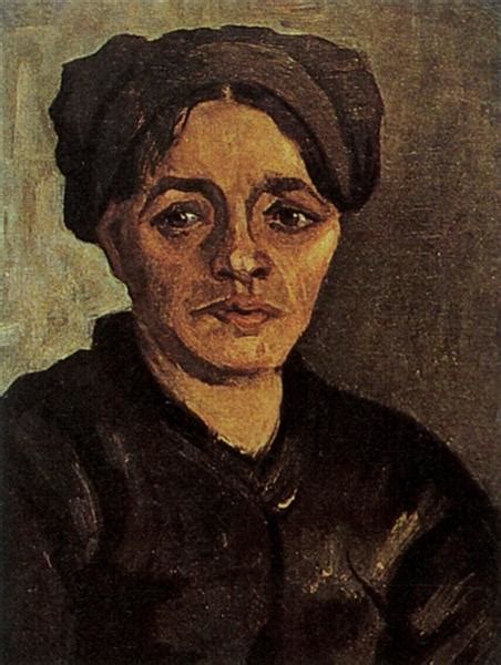 Head Of A Peasant Woman With Dark Cap Vincent Van Gogh