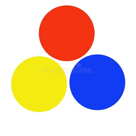 Primary Color Circles Blue Red And Yellow Geometric Shapes