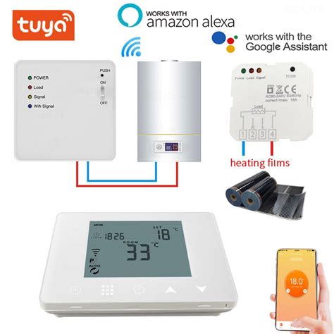 Termostato Inal Mbrico Wifi Rf Para Caldera De Gas Inteligente Tuya