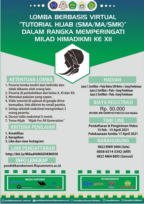 Syarat Dan Ketentuan Lomba Tutorial Hijab Tingkat Smamasmk