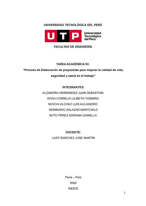 Tarea Academica 3 GTH 05 Gestión de recursos humanos UTP Studocu