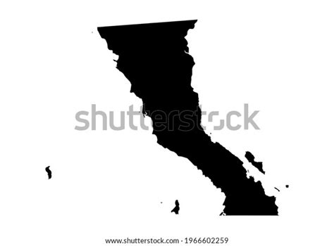 Fully Editable Detailed Vector Map Baja 库存矢量图免版税1966602259 Shutterstock