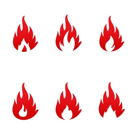 Set of Fire Vector template, firewood logo vector illustration 27794456 ...