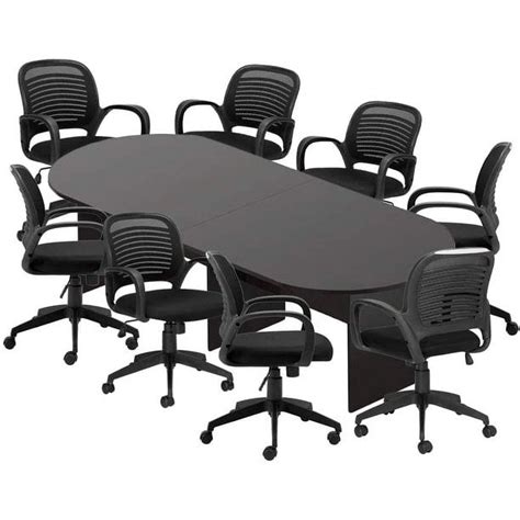 Gof 6ft 8ft 10ft Conference Table Set With Chairs G10901b Cherry