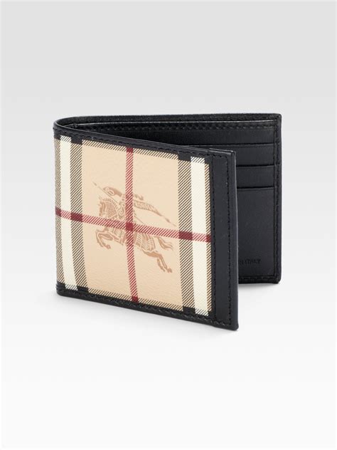 Lyst Burberry Haymarket Bill Fold Wallet In Natural For Men