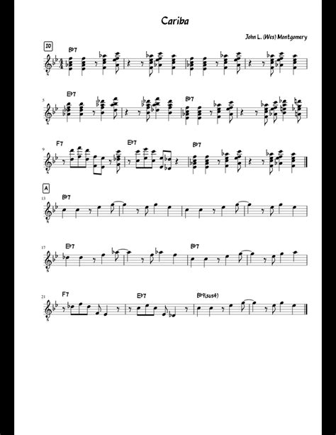 Cariba Sheet Music For Guitar Download Free In Pdf Or Midi