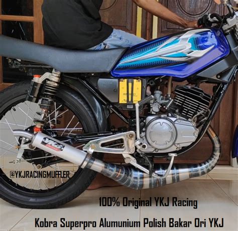 Knalpot Ykj Rx King Kolong Kobra Superpro Alumunium Plat Besi Polis