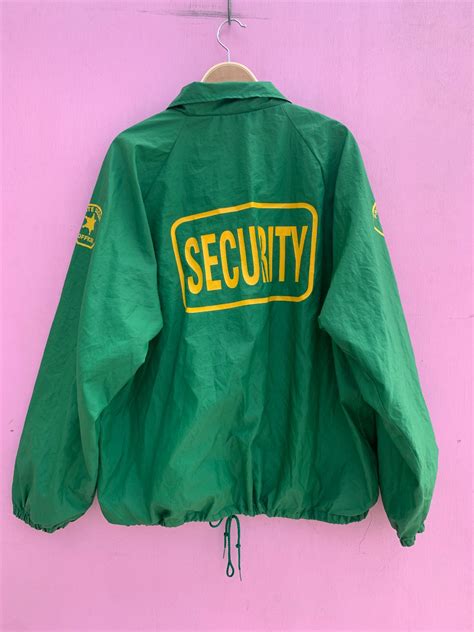 Nylon Snap Button Security Coaches Jacket Boardwalk Vintage