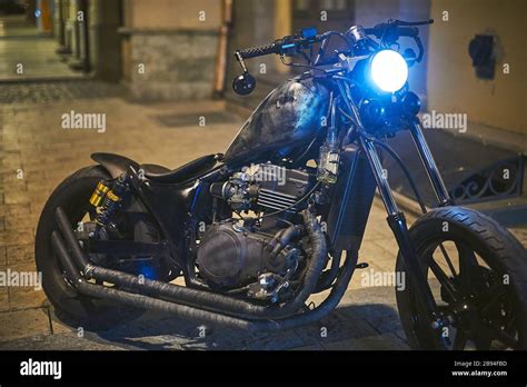 Tbilisi Georgia August 10 2019 Custom Kawasaki Vulcan Bobber