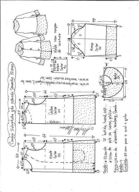 Casaco Sobretudo Gola Redonda Diy Marlene Mukai Molde Infantil